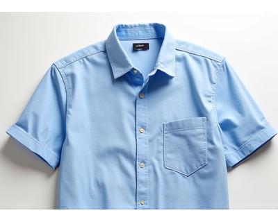 Kemeja Kasual Linen Biru Langit